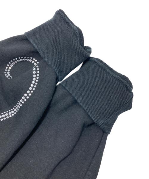 SUPREME（シュプリーム）Supreme (シュプリーム) Rhinestone Script Hooded Sweatshirt ブラック サイズ:Sの古着・服飾アイテム