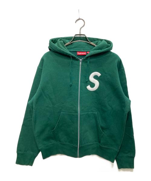 SUPREME（シュプリーム）SUPREME (シュプリーム) S Logo Zip Up Hooded Sweatshirt グリーン サイズ:Sの古着・服飾アイテム