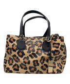 COACHコーチ）の古着「レオパード柄ショルダーバッグ」｜ブラウン