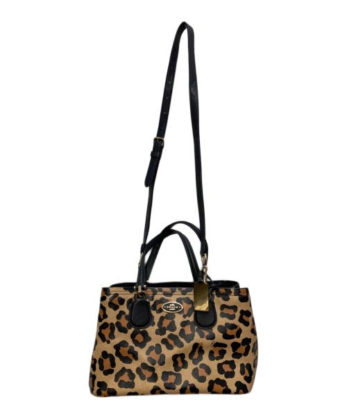 COACH（コーチ）COACH (コーチ) レオパード柄ショルダーバッグ ブラウンの古着・服飾アイテム