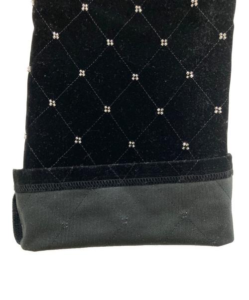 perna（ペルナ）PERNA (ペルナ) ベロアビジューパンツ ブラック サイズ:Ⅿの古着・服飾アイテム