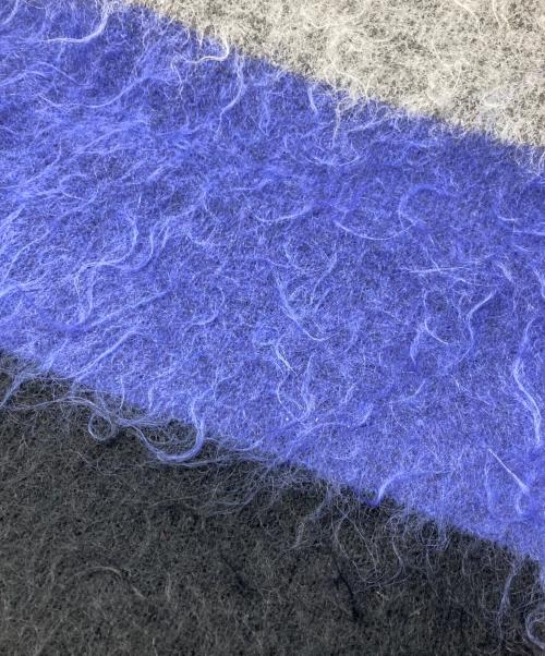 Acne studios（アクネ ストゥディオズ）ACNE STUDIOS (アクネ ストゥディオス) シャギーニット グレー×ネイビー サイズ:XSの古着・服飾アイテム