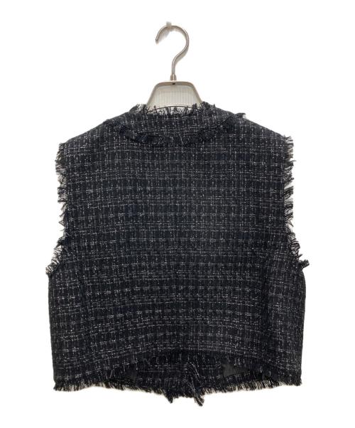 CADUNE（カデュネ）CADUNE (カデュネ) ツイードジレベスト ブラック サイズ:36の古着・服飾アイテム