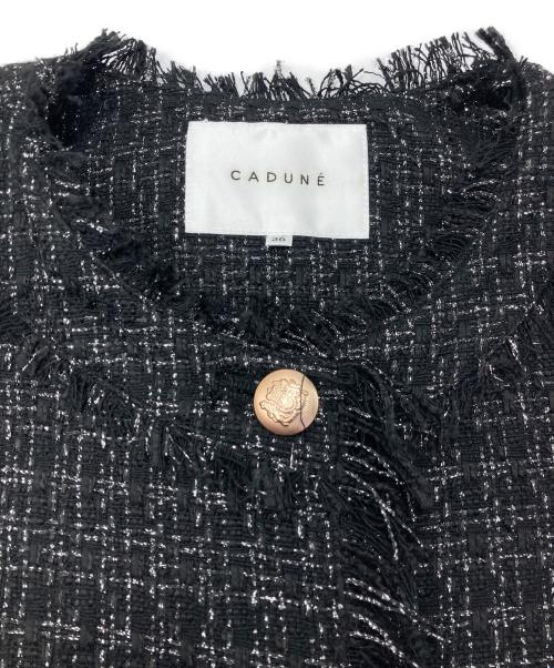 CADUNE（カデュネ）CADUNE (カデュネ) ツイードジレベスト ブラック サイズ:36の古着・服飾アイテム