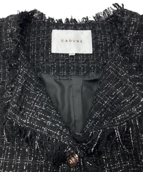 CADUNE（カデュネ）CADUNE (カデュネ) ツイードジレベスト ブラック サイズ:36の古着・服飾アイテム
