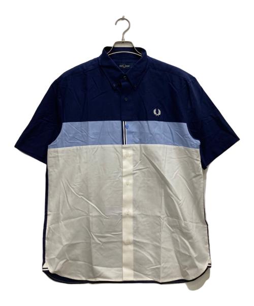 FRED PERRY（フレッドペリー）FRED PERRY (フレッドペリー) COLOR BLOCK SHIRT ネイビー サイズ:Ｌ 未使用品の古着・服飾アイテム