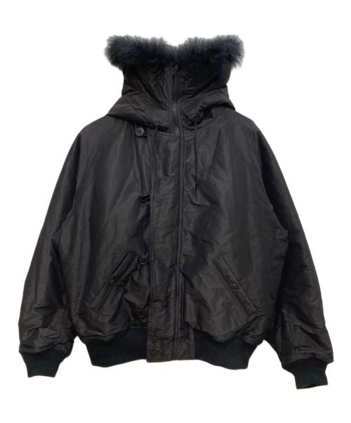 COMOLI（コモリ）COMOLI (コモリ) コットンシルク ミリタリーフーデッドジャケット ブラック サイズ:2の古着・服飾アイテム