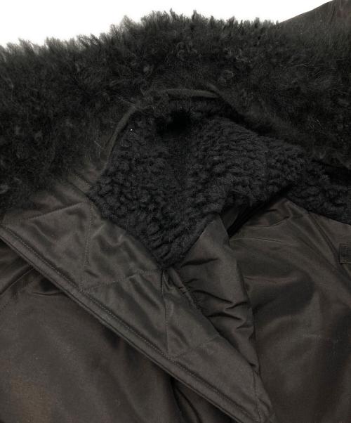 COMOLI（コモリ）COMOLI (コモリ) コットンシルク ミリタリーフーデッドジャケット ブラック サイズ:2の古着・服飾アイテム