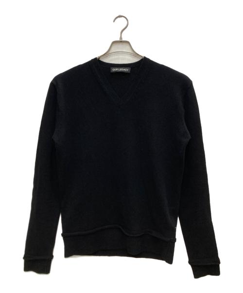 OUR LEGACY（アワーレガシー）OUR LEGACY (アワーレガシー) PARALLEL V-NECK/パラレルブイネック ブラック サイズ:46の古着・服飾アイテム