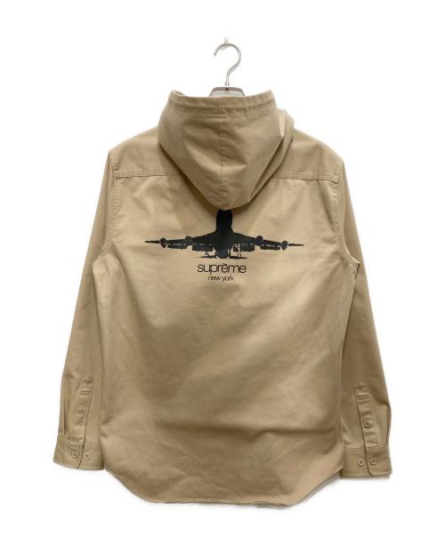 SUPREME（シュプリーム）Supreme (シュプリーム) Hooded Twill Shirt ベージュ サイズ:Lの古着・服飾アイテム