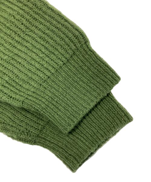 AURALEE（オーラリー）AURALEE (オーラリー) HARD TWIST WOOL RIB KNIT BOAT NECK P Oリブニット/ハードツイストウールリブニットボートネックP Oリブニット グリーン サイズ:3の古着・服飾アイテム