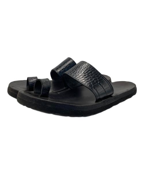 JUTTA NEUMANN（ユッタニューマン）JUTTA NEUMANN (ユッタニューマン) EDIFICE (エディフィス) 別注HERMES エンボスクロコ ブラック サイズ:D9の古着・服飾アイテム