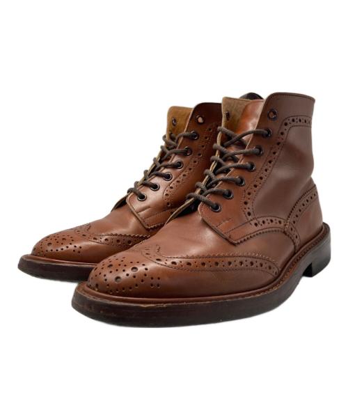 Tricker's（トリッカーズ）Tricker's (トリッカーズ) MALTON / C-SHADE TAN ウィングチップブーツ/モルトン / シーシェイド タンウィングチップブーツ ベージュ サイズ:7(26-26.5cm前後)の古着・服飾アイテム