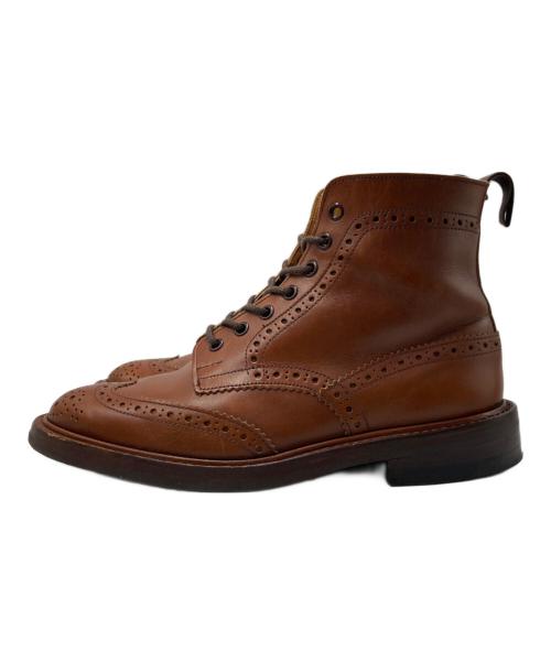 Tricker's（トリッカーズ）Tricker's (トリッカーズ) MALTON / C-SHADE TAN ウィングチップブーツ/モルトン / シーシェイド タンウィングチップブーツ ベージュ サイズ:7(26-26.5cm前後)の古着・服飾アイテム
