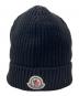 MONCLER (モンクレール) BERRETTO ロゴパッチビーニーニットキャップ/ベッレットロゴパッチビーニーニットキャップ ブラック サイズ:UNI：20000円