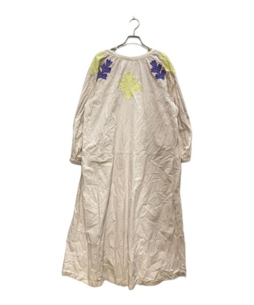 sara mallika（サラマリカ）sara mallika (サラマリカ) Cotton Flower Patchwork Dress/コットン フラワー パッチワーク ドレス ベージュ サイズ:sの古着・服飾アイテム