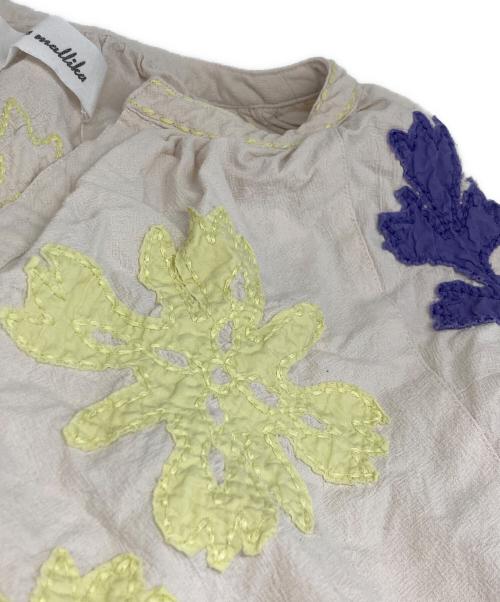 sara mallika（サラマリカ）sara mallika (サラマリカ) Cotton Flower Patchwork Dress/コットン フラワー パッチワーク ドレス ベージュ サイズ:sの古着・服飾アイテム