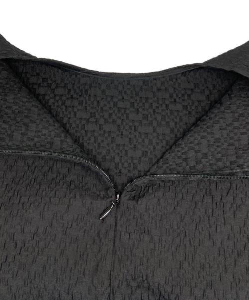 UNITED ARROWS（ユナイテッドアローズ）UNITED ARROWS (ユナイテッドアローズ) AIRY ジャカード 5SL ペプラム ブラウス ブラック サイズ:36の古着・服飾アイテム
