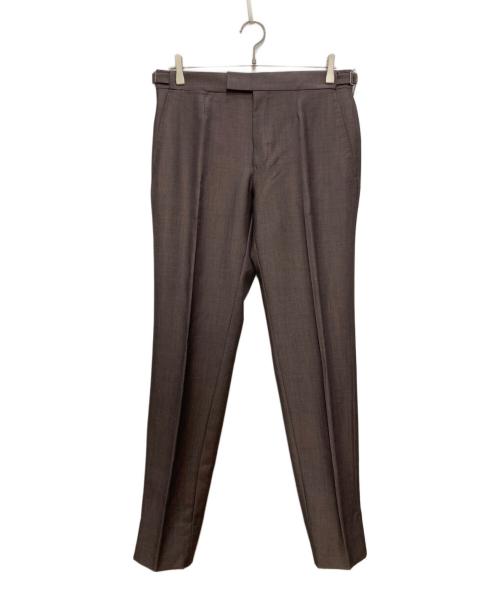 ERMENEGILDO ZEGNA（エルメネジルド・ゼニア）Ermenegildo Zegna (エルメネジルド・ゼニア) side belt Narrow Pants ブラウン サイズ:8-48Rの古着・服飾アイテム