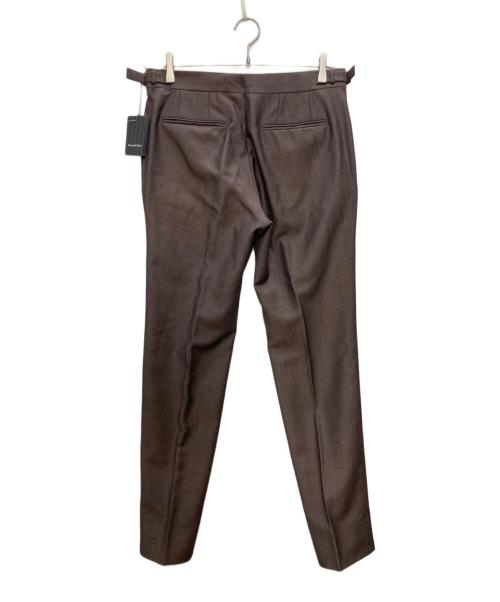 ERMENEGILDO ZEGNA（エルメネジルド・ゼニア）Ermenegildo Zegna (エルメネジルド・ゼニア) side belt Narrow Pants ブラウン サイズ:8-48Rの古着・服飾アイテム