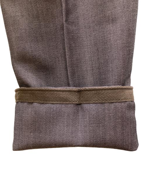 ERMENEGILDO ZEGNA（エルメネジルド・ゼニア）Ermenegildo Zegna (エルメネジルド・ゼニア) side belt Narrow Pants ブラウン サイズ:8-48Rの古着・服飾アイテム