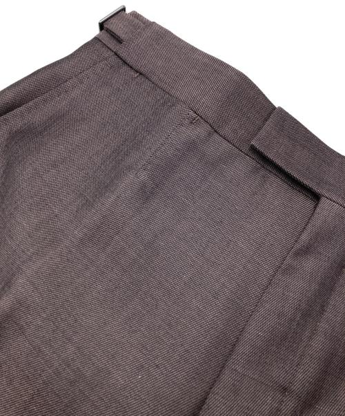 ERMENEGILDO ZEGNA（エルメネジルド・ゼニア）Ermenegildo Zegna (エルメネジルド・ゼニア) side belt Narrow Pants ブラウン サイズ:8-48Rの古着・服飾アイテム