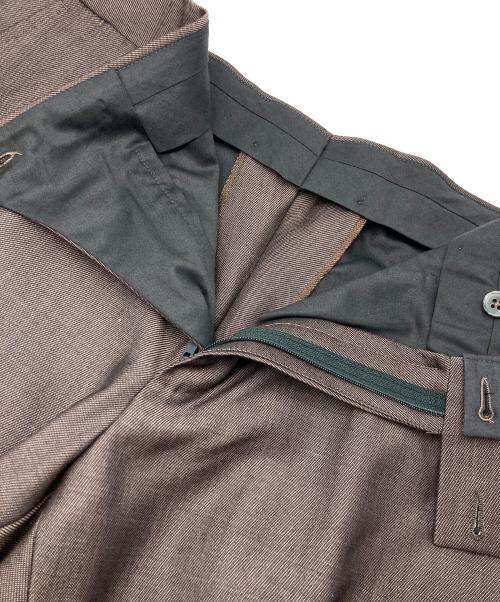 ERMENEGILDO ZEGNA（エルメネジルド・ゼニア）Ermenegildo Zegna (エルメネジルド・ゼニア) side belt Narrow Pants ブラウン サイズ:8-48Rの古着・服飾アイテム