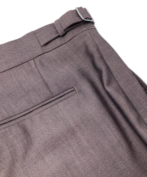 ERMENEGILDO ZEGNA（エルメネジルド・ゼニア）Ermenegildo Zegna (エルメネジルド・ゼニア) side belt Narrow Pants ブラウン サイズ:8-48Rの古着・服飾アイテム