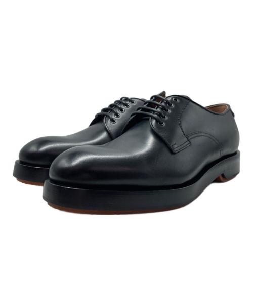 ZEGNA（ゼニア）ZEGNA (ゼニア) レザーダービーシューズ ブラック サイズ:SIZE 8 1/2USの古着・服飾アイテム