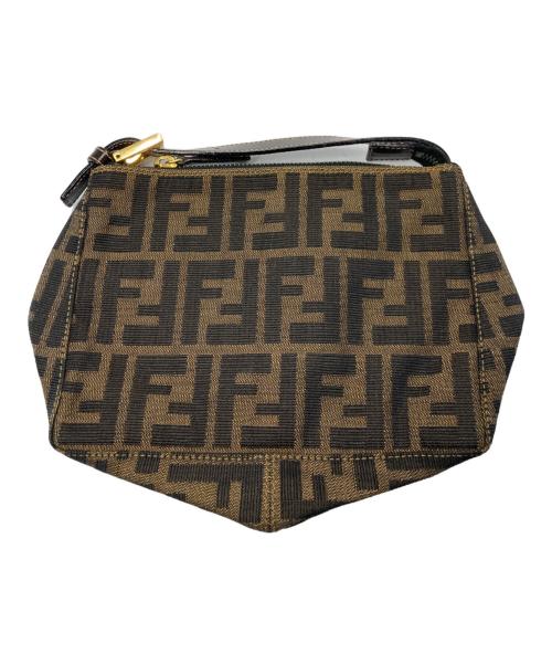 FENDI（フェンディ）FENDI (フェンディ) ズッカ柄ハンドポーチ ブラウンの古着・服飾アイテム