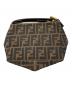 FENDI (フェンディ) ズッカ柄ハンドポーチ ブラウン：25000円