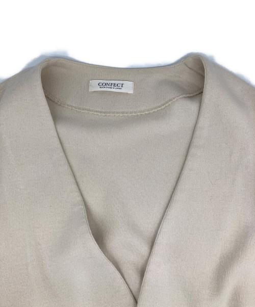 nestrobe confect（ネストローブ コンフェクト）nestrobe confect (ネストローブ コンフェクト) エイトロック スムース カーディガン ホワイト サイズ:3の古着・服飾アイテム