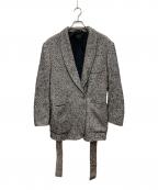 PHOTOCOPIEUフォトコピュー）の古着「ツイードダブルジャケット」｜グレー