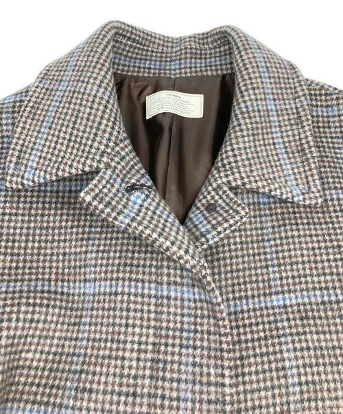 JOURNAL STANDARD（ジャーナルスタンダード）JOURNAL STANDARD (ジャーナルスタンダード) ウールビーバーステンカラーチェックコート ブラウン サイズ:38の古着・服飾アイテム