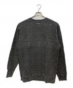 NEIGHBORHOODネイバーフッド）の古着「ヴィンテージ加工 ジャガード コットン ニット」｜グレー