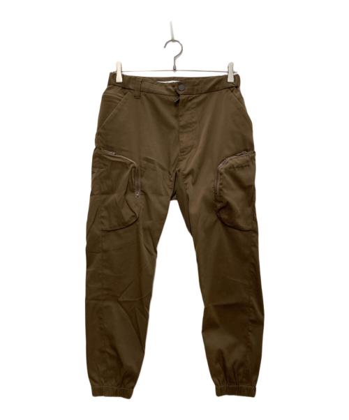 WHITE MOUNTAINEERING（ホワイトマウンテ二アニング）WHITE MOUNTAINEERING (ホワイトマウンテ二アニング) Twilled Stretch Jogger Pants/ツイルド ストレッチ ジョガー パンツ ブラウンの古着・服飾アイテム