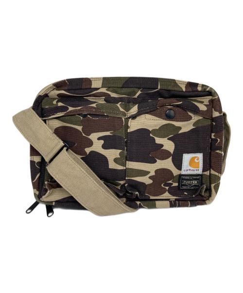 PORTER（ポーター）PORTER (ポーター) CarHartt (カーハート) ボディーバッグ ベージュの古着・服飾アイテム