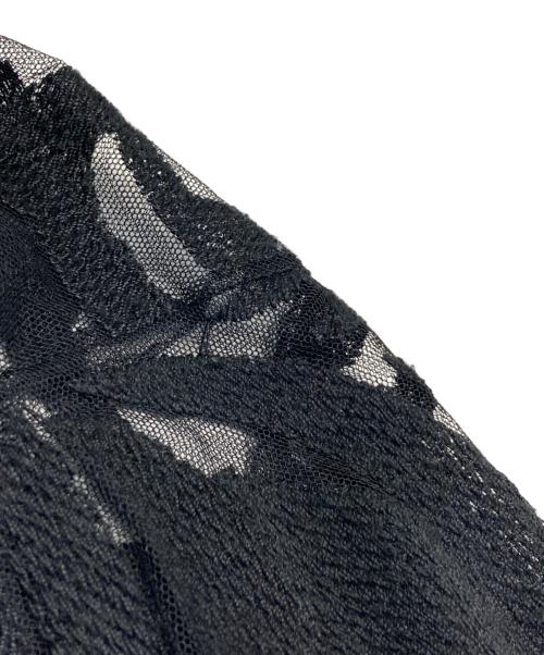 mizuiro-ind（ミズイロインド）mizuiro-ind (ミズイロインド) クロシェットネット刺繍カーディガン ブラック サイズ:freeの古着・服飾アイテム