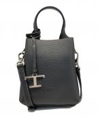 TOD'Sトッズ）の古着「MICRO BAG 2WAY ロゴ Tチャーム」｜ブラック