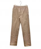 GUCCIグッチ）の古着「ワッペンロゴイージーパンツ」｜ベージュ