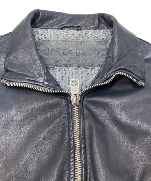 GIORGIO BRATO（ジョルジョブラッド）GIORGIO BRATO (ジョルジョブラッド) シープレザージャケット ブラック サイズ:42の古着・服飾アイテム