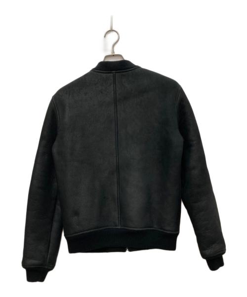 noir basic（-）noir basic (-) スウェードレザーボンバージャケット ブラウン サイズ:Sの古着・服飾アイテム