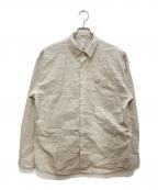 usual things scrutinyユージュアル シングス スクルーティニー）の古着「チェックシャツ」｜ベージュ