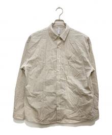 usual things scrutiny（ユージュアル シングス スクルーティニー）の古着「チェックシャツ」｜ベージュ