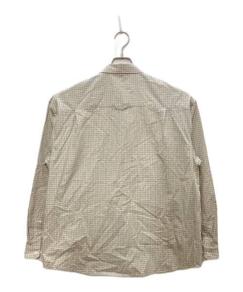 usual things scrutiny（ユージュアル シングス スクルーティニー）USUAL THINGS SCRUTINY (ユージュアル シングス スクルーティニー) チェックシャツ ベージュ サイズ:XLの古着・服飾アイテム