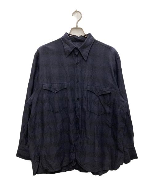 COMOLI（コモリ）COMOLI (コモリ) ウールシルクワークシャツ ネイビー サイズ:3の古着・服飾アイテム