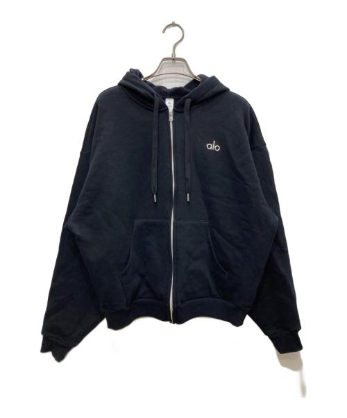 alo（アロ）alo (アロ) Accolade Full Zip Hoodie ブラック サイズ:Sの古着・服飾アイテム
