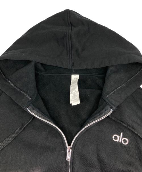 alo（アロ）alo (アロ) Accolade Full Zip Hoodie ブラック サイズ:Sの古着・服飾アイテム