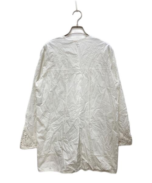 Curensology（カレンソロジー）Curensology (カレンソロジー) コットンバテンレースブラウス ホワイト サイズ:Freeの古着・服飾アイテム