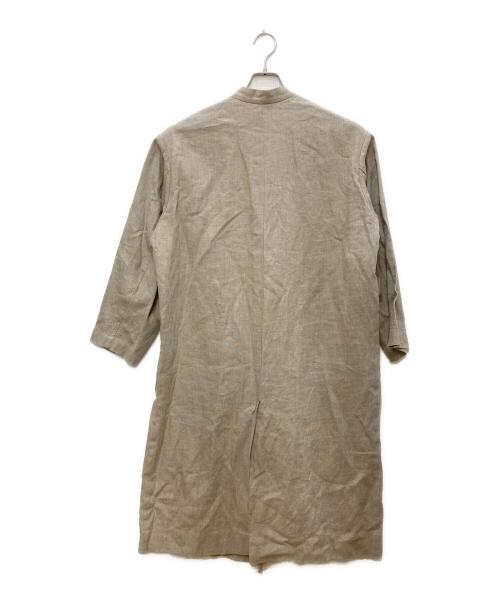 heliopole（エリオポール）heliopole (エリオポール) DUNGAREES LINEN LONG COAT/ダンガリーズリネンロングコート ベージュ サイズ:36の古着・服飾アイテム
